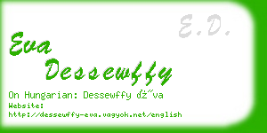 eva dessewffy business card